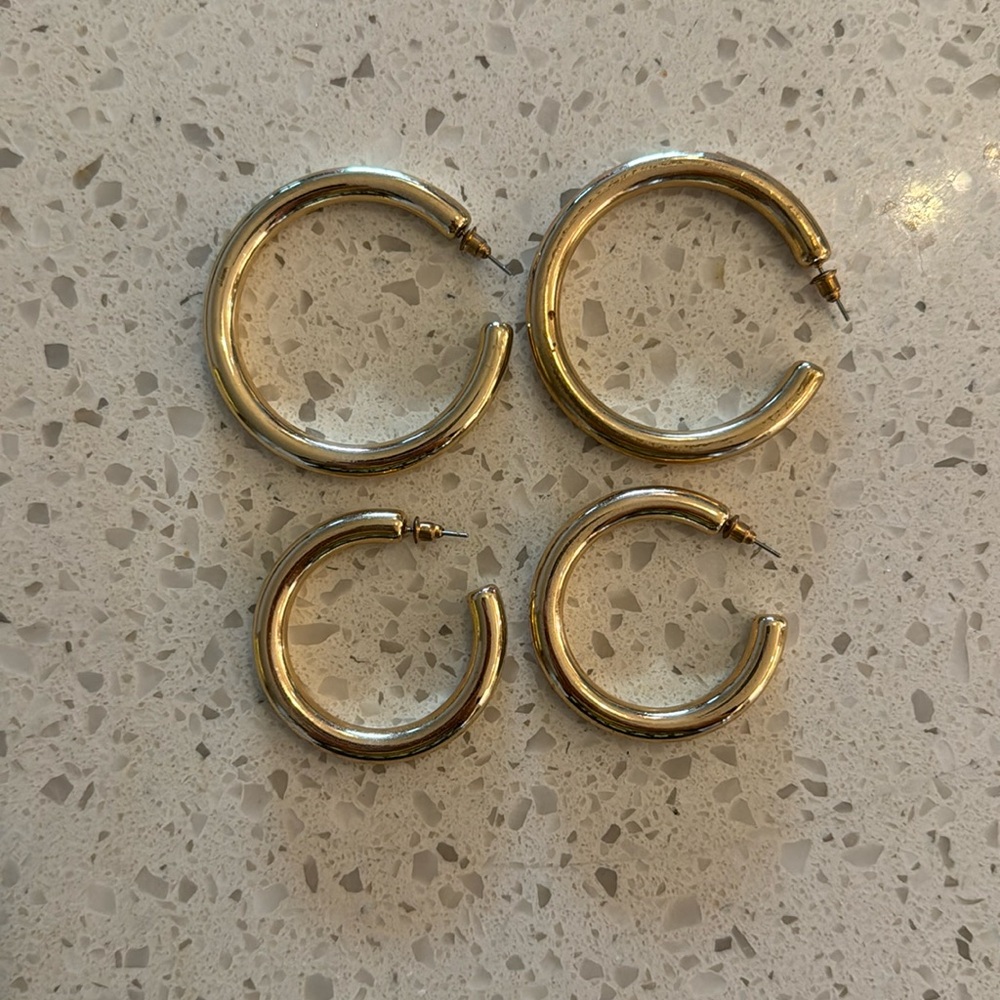 Gold hoop earrings